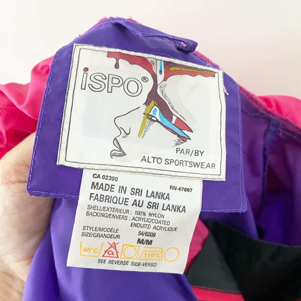 Vintage Purple Black & Hot Pink Pullover Windbreaker Jacket - Picture 6 of 6
